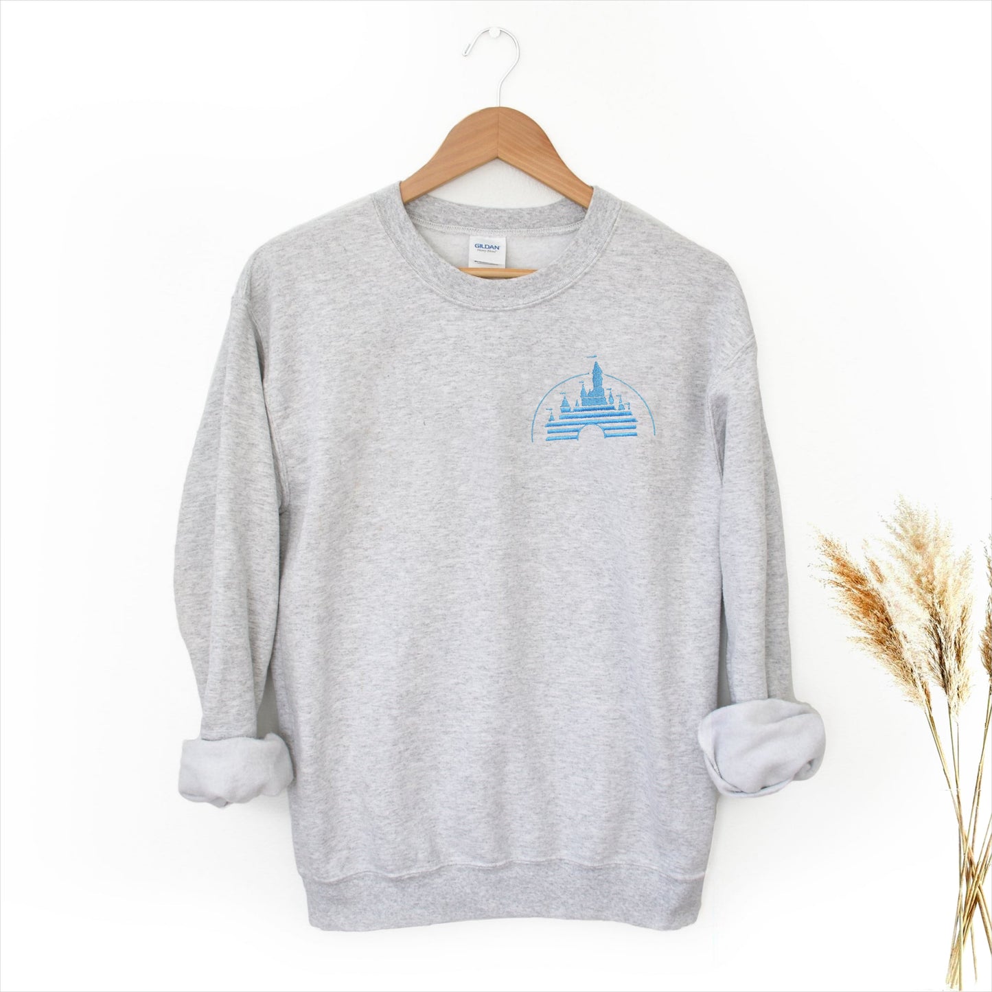 Vintage Disney Movie Castle Embroidered Unisex Crewneck Sweater