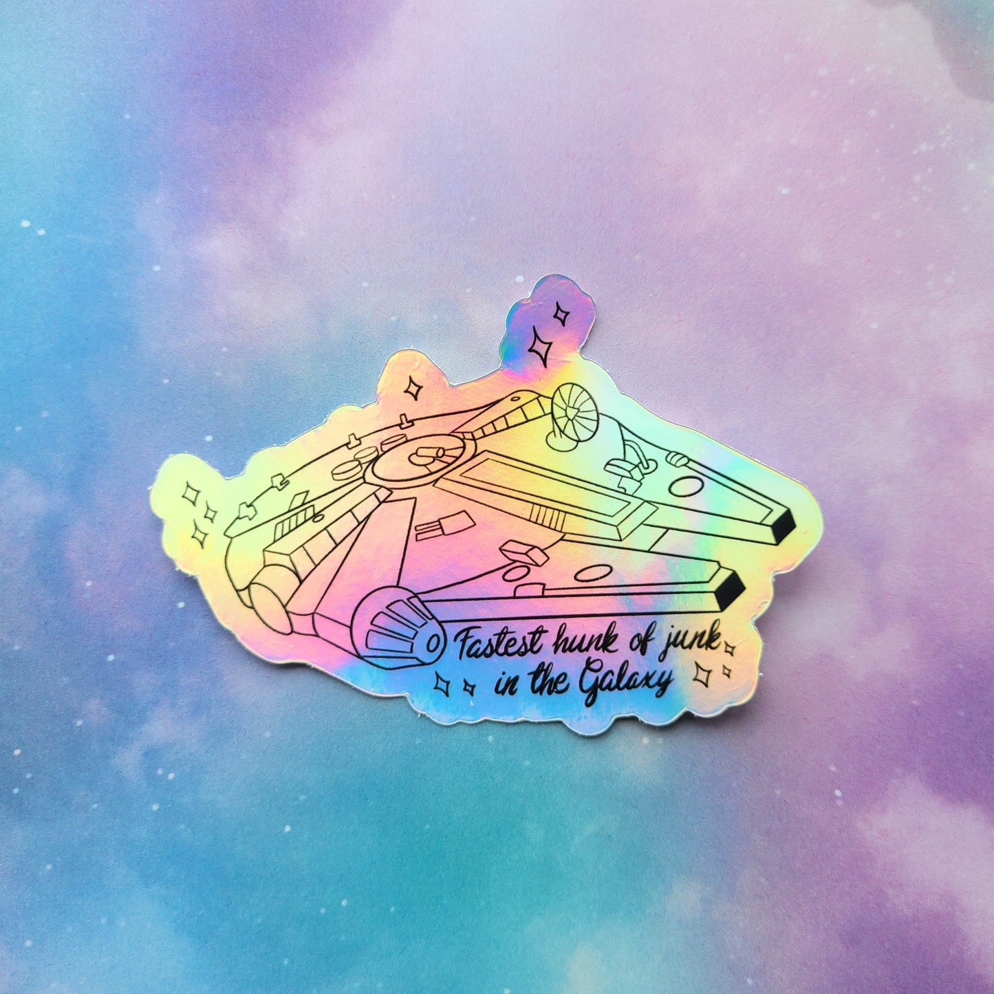 Holo Millennium Falcon Vinyl Sticker