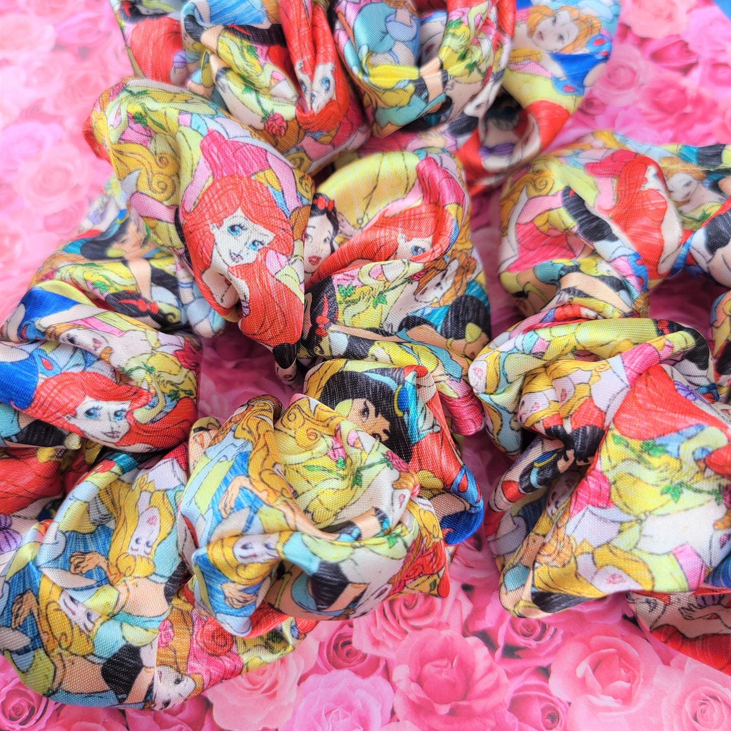 Princess Allover Satin Scrunchie