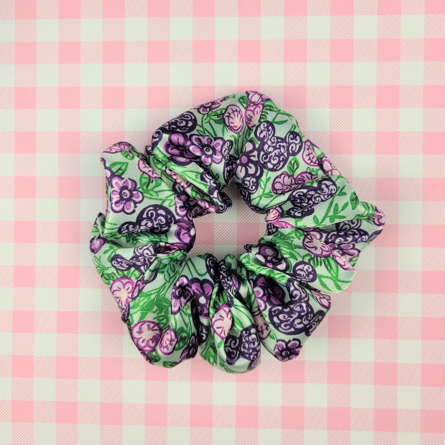 Spring Floral Hidden Mickey Scrunchie