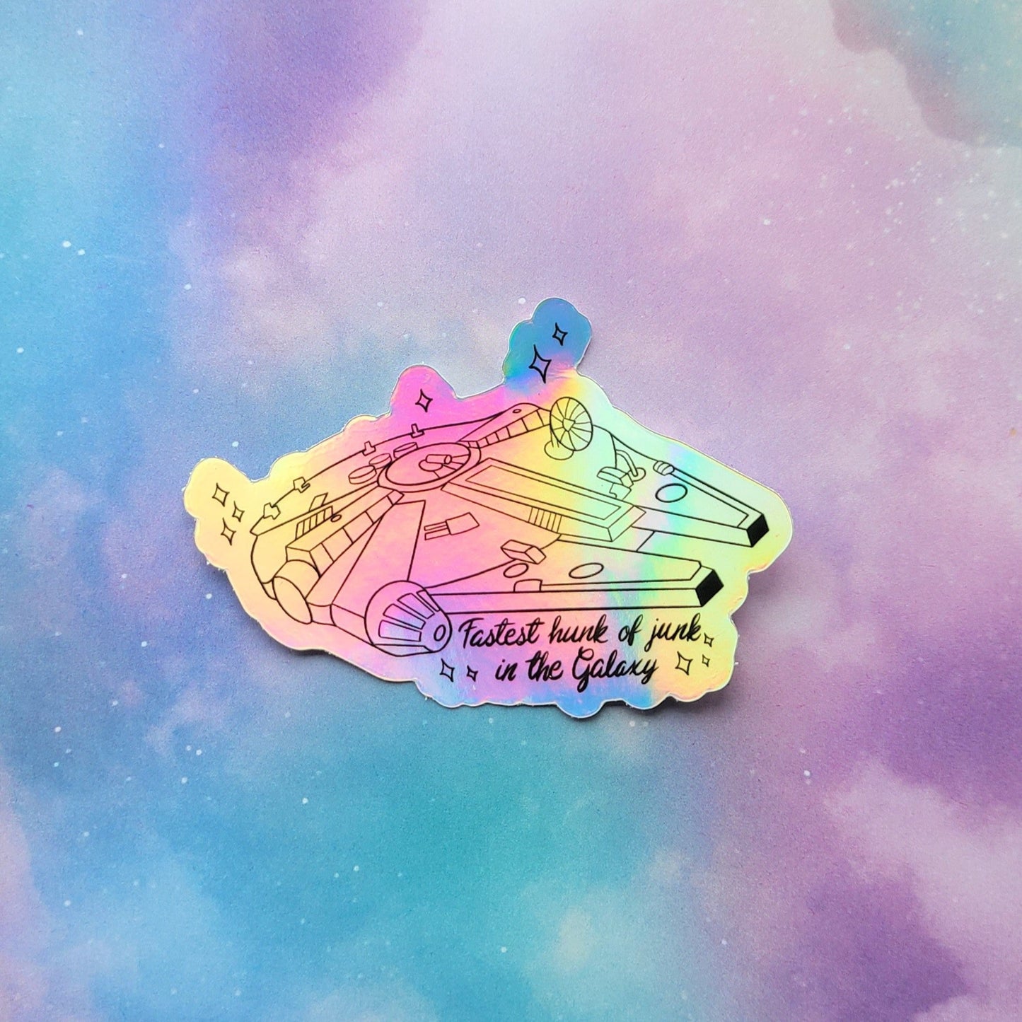 Holo Millennium Falcon Vinyl Sticker