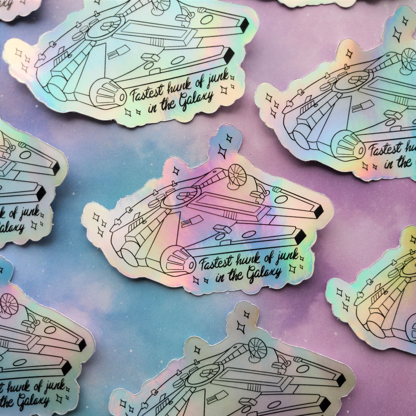 Holo Millennium Falcon Vinyl Sticker