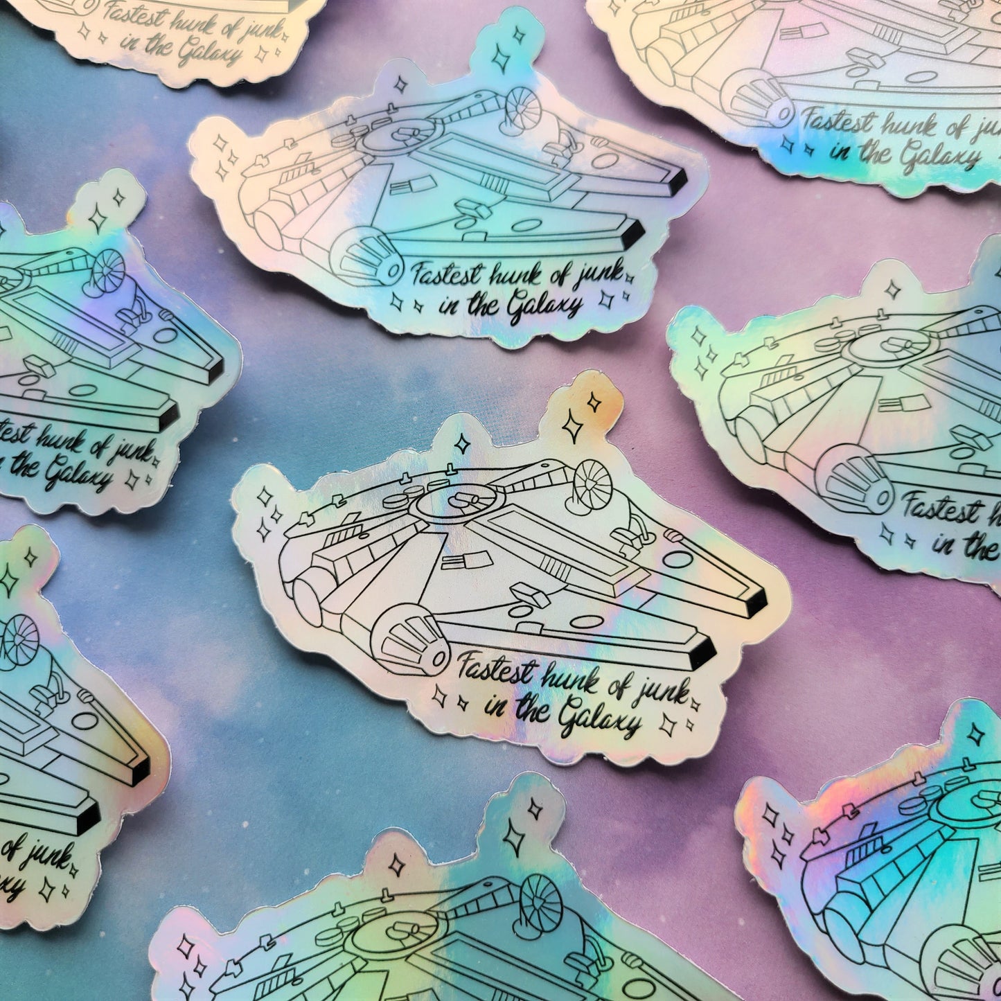 Holo Millennium Falcon Vinyl Sticker
