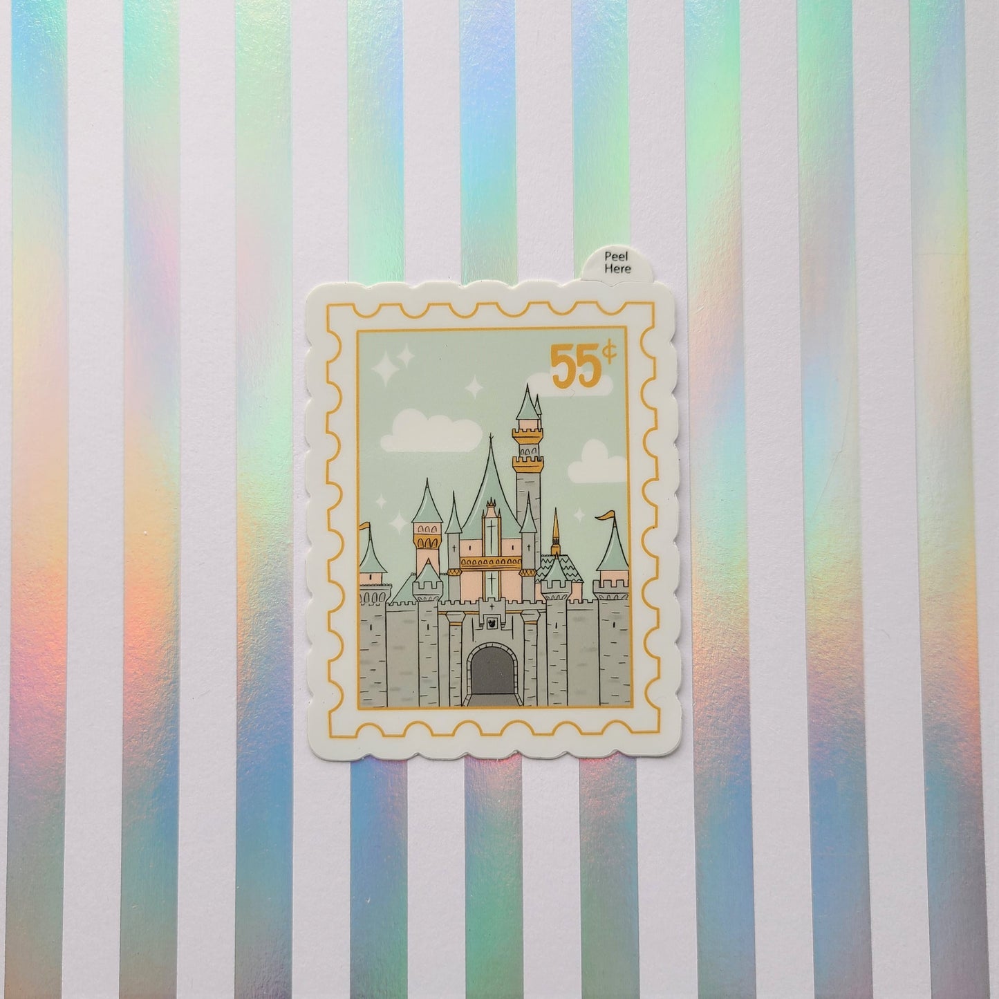 Disneyland Castle Stamp Vinyl Sticker