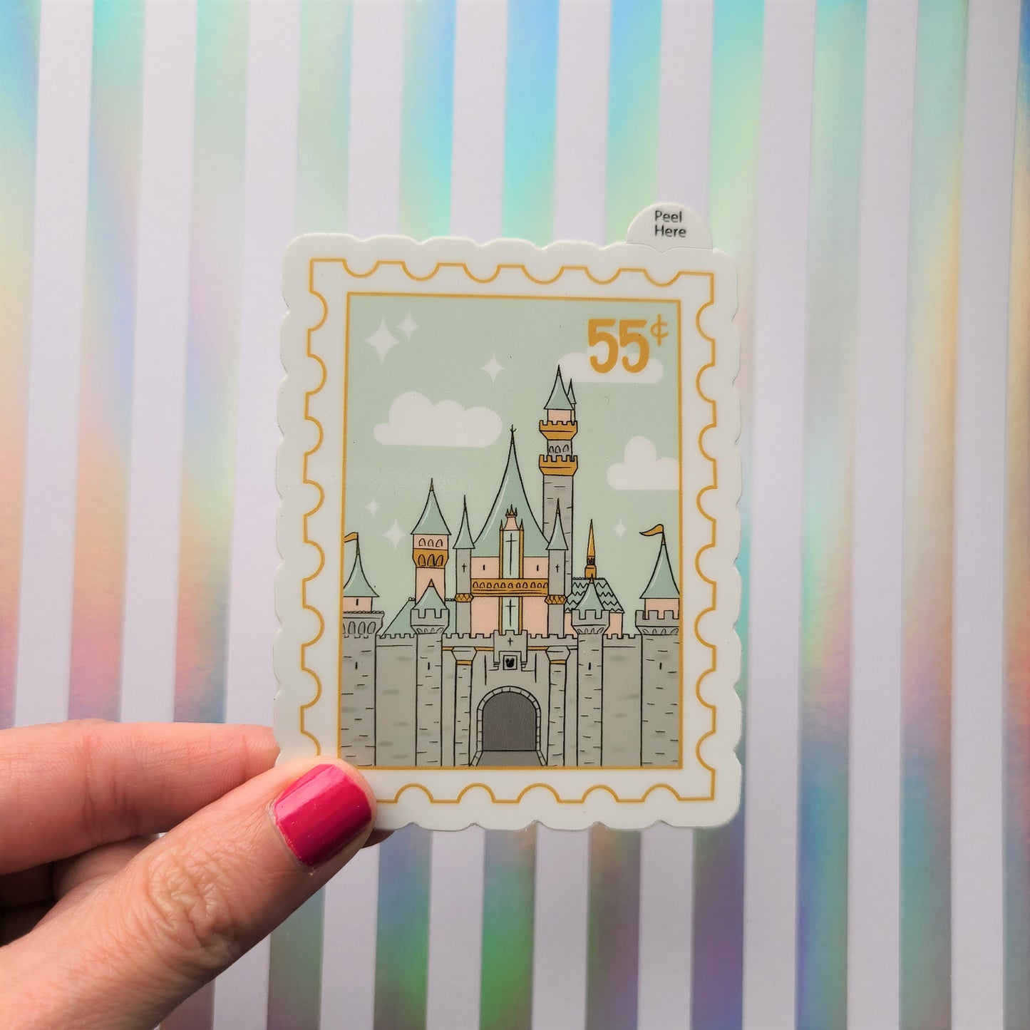 Disneyland Castle Stamp Vinyl Sticker