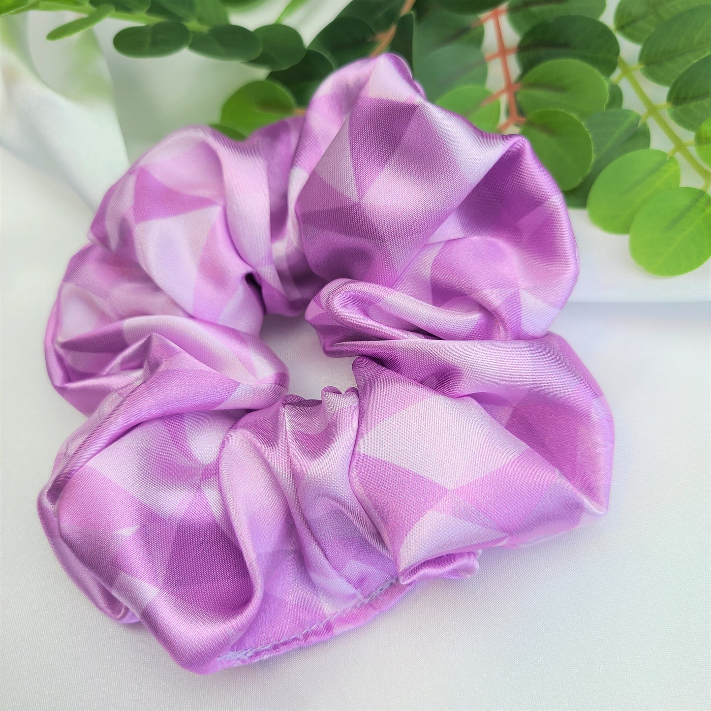 Tomorrowland Purple Wall Satin Scrunchie