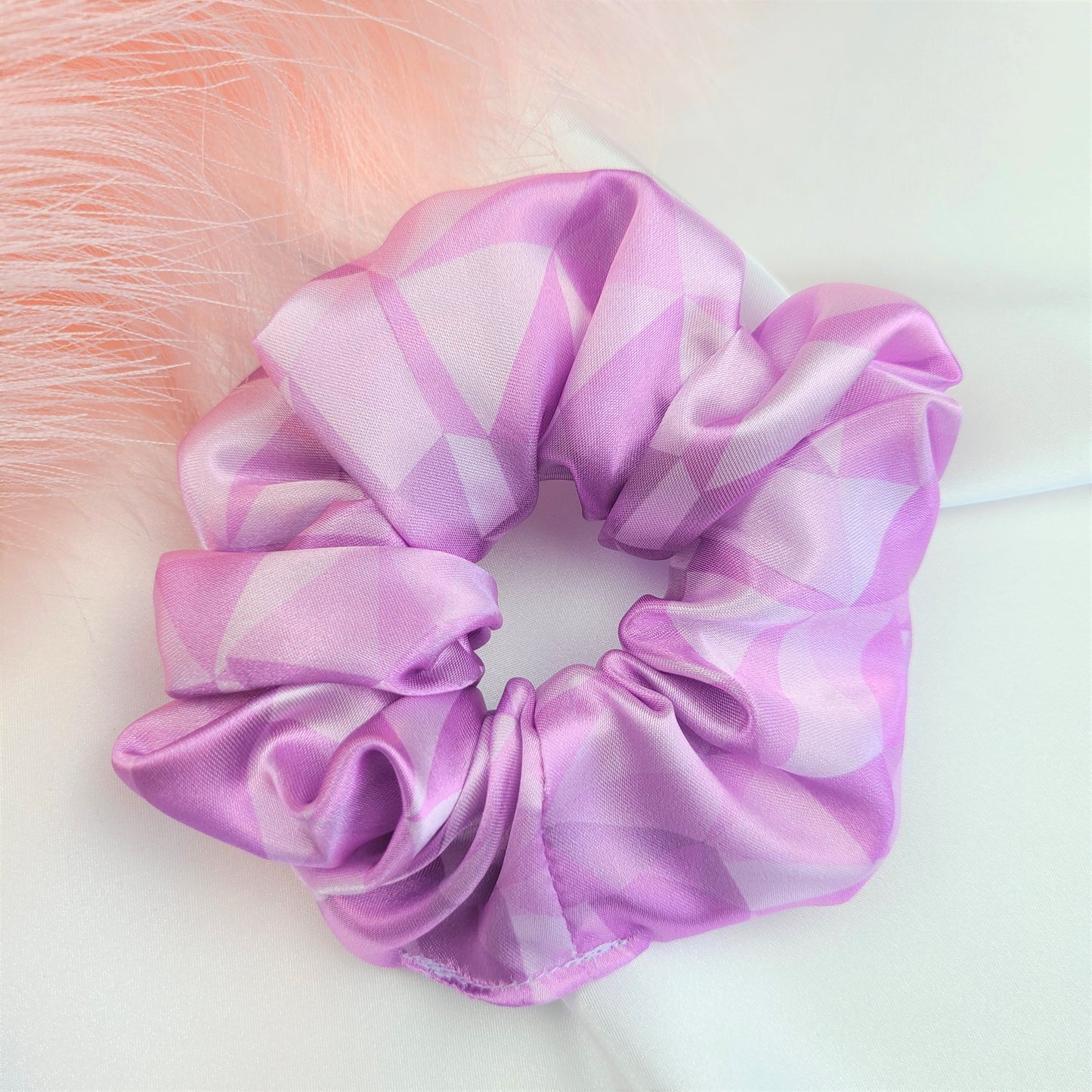 Tomorrowland Purple Wall Satin Scrunchie