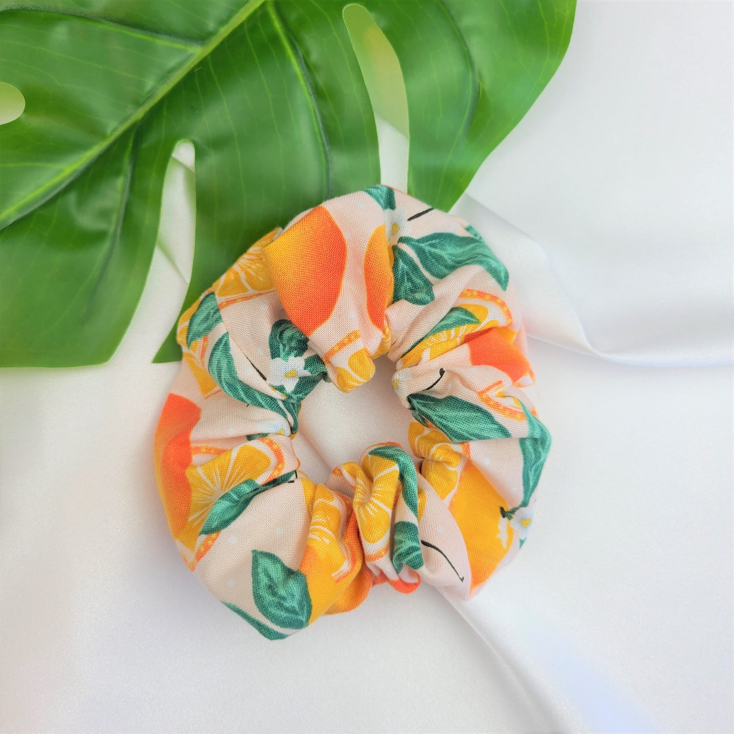 Orange Slice Cotton Scrunchie