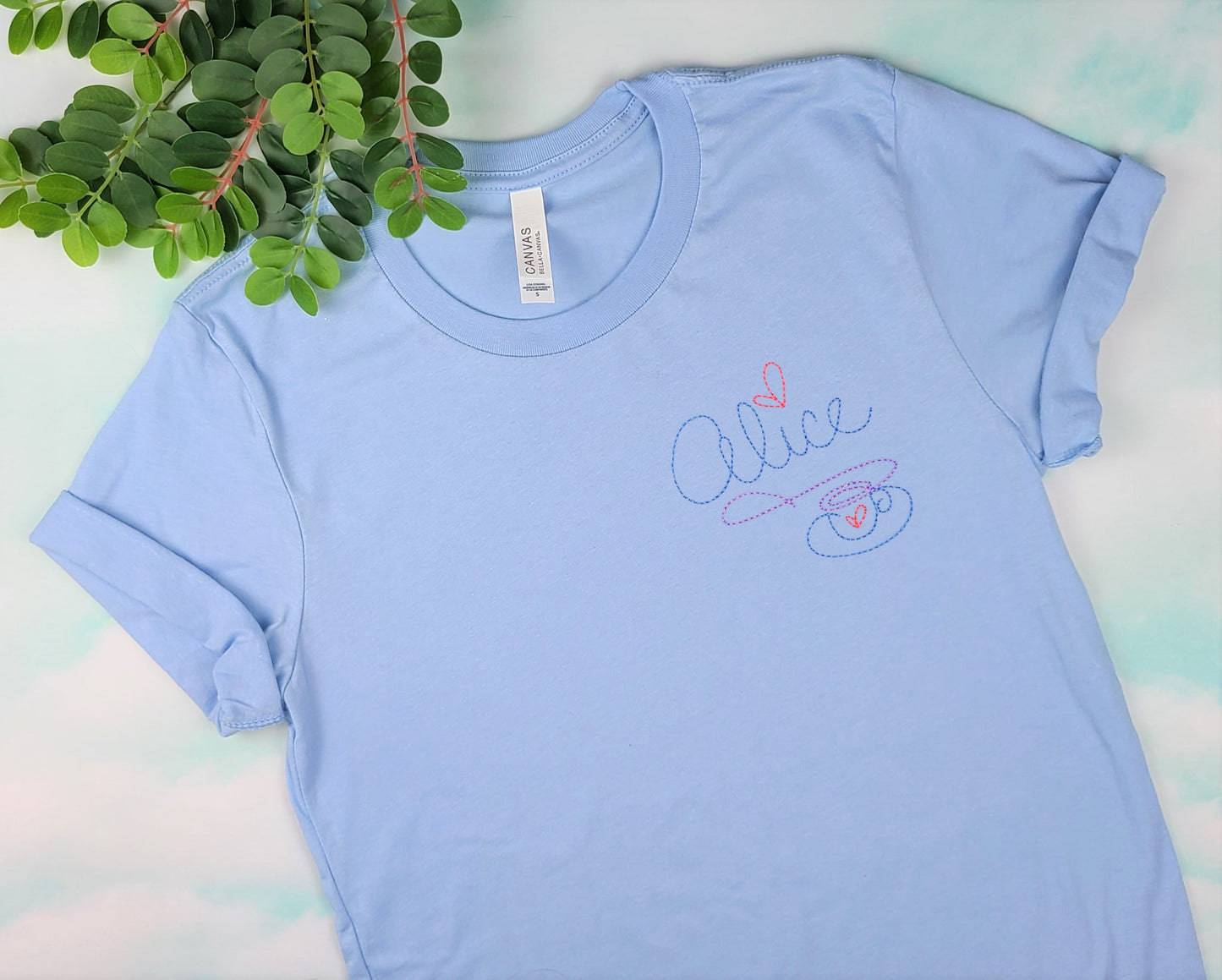 Alice in Wonderland Autograph Blue Tee