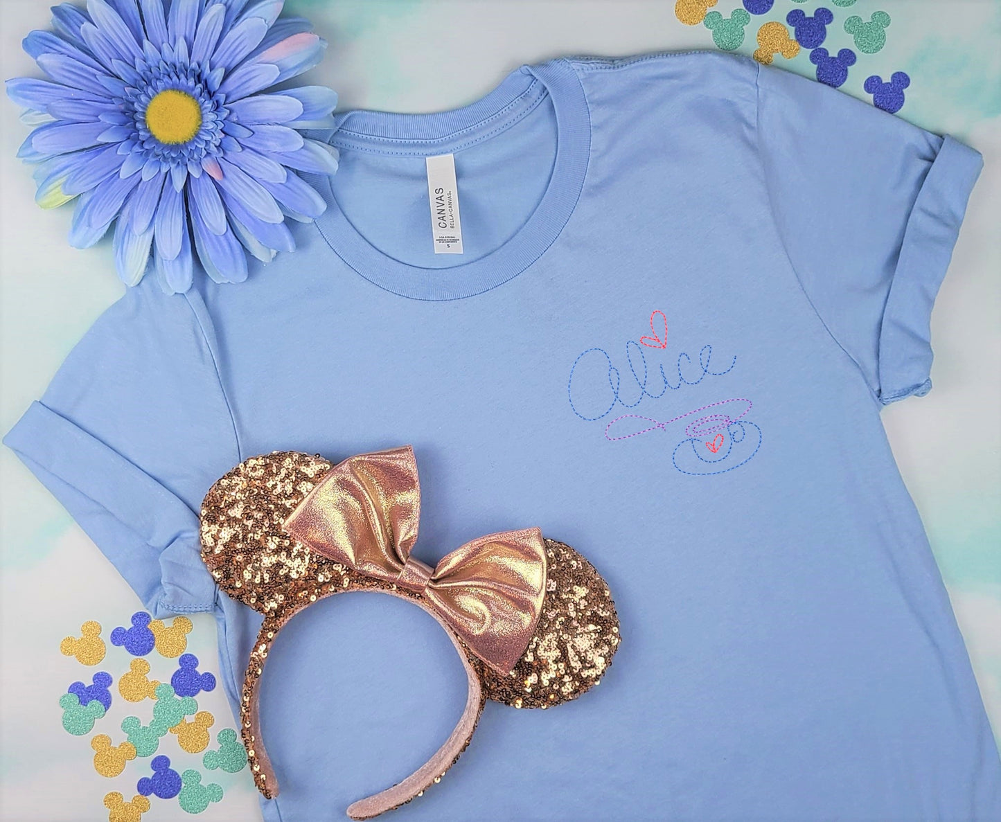 Alice in Wonderland Autograph Blue Tee