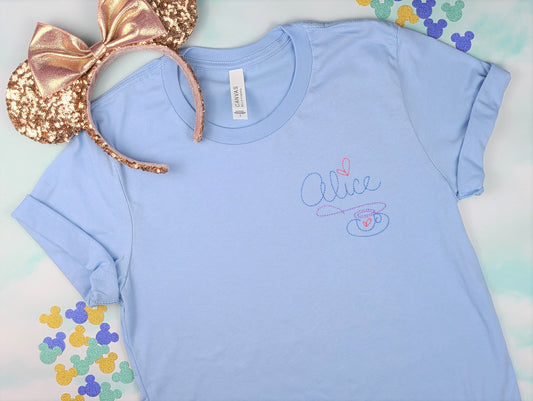 Alice in Wonderland Autograph Blue Tee