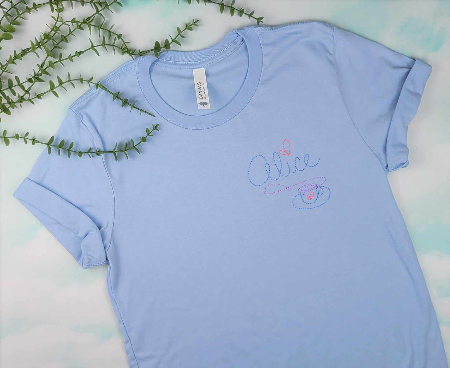 Alice in Wonderland Autograph Blue Tee