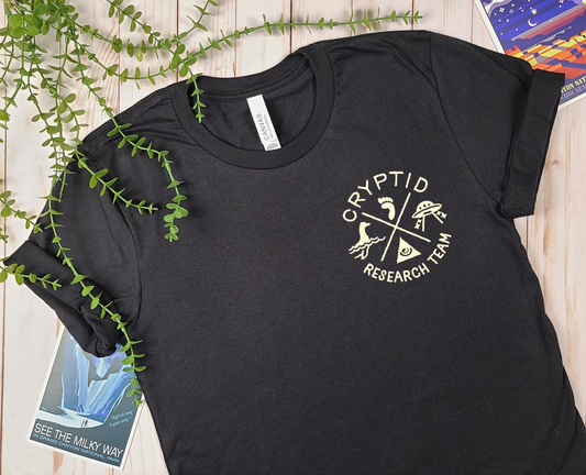 Cryptid Research Team Embroidered Tee