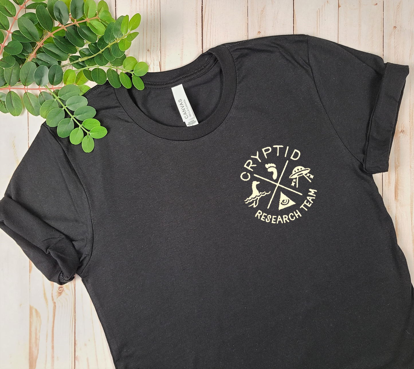 Cryptid Research Team Embroidered Tee