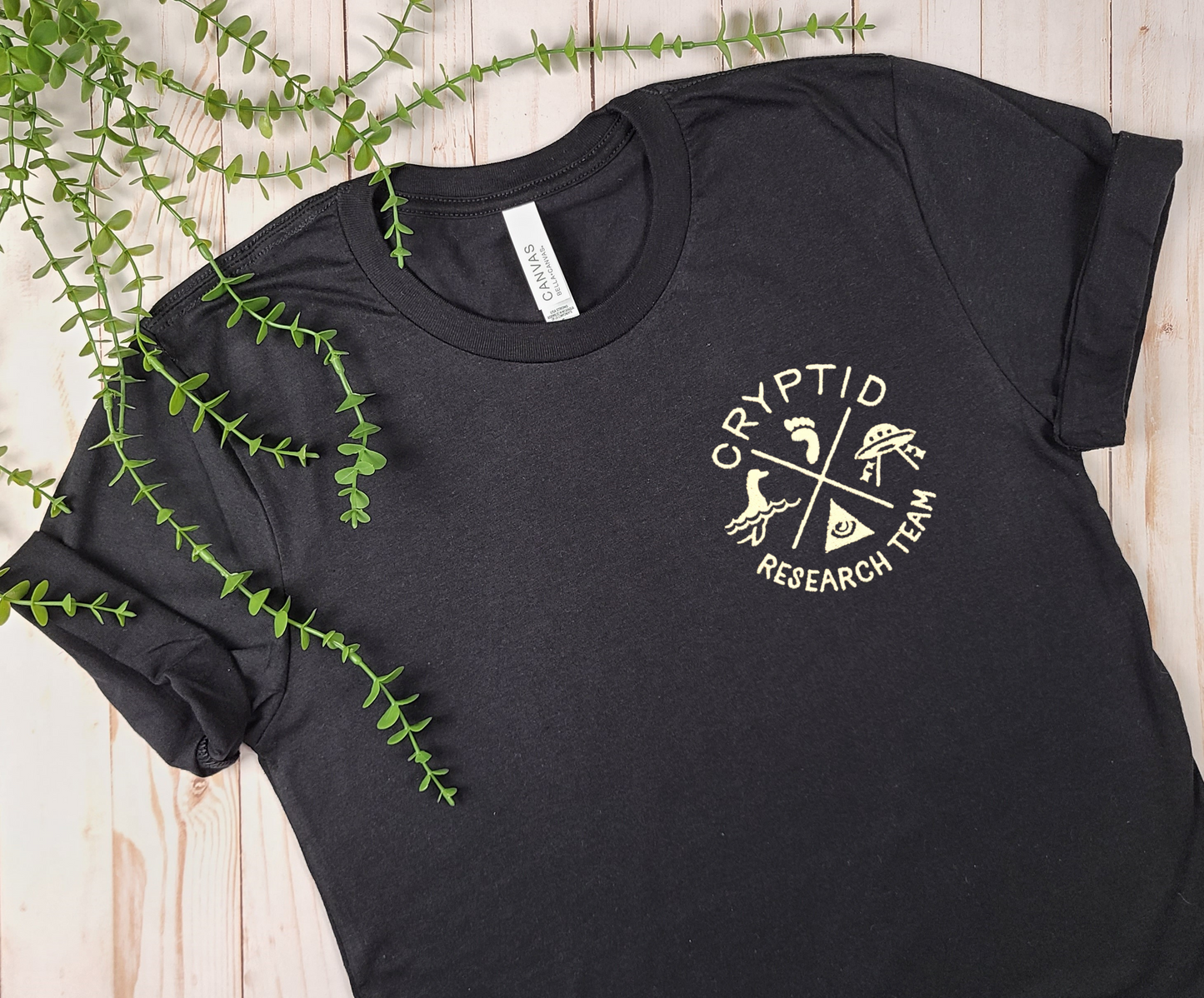 Cryptid Research Team Embroidered Tee