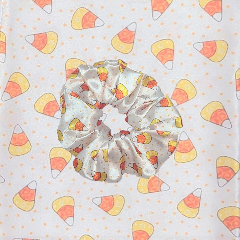 Candy Corn Satin Scrunchie