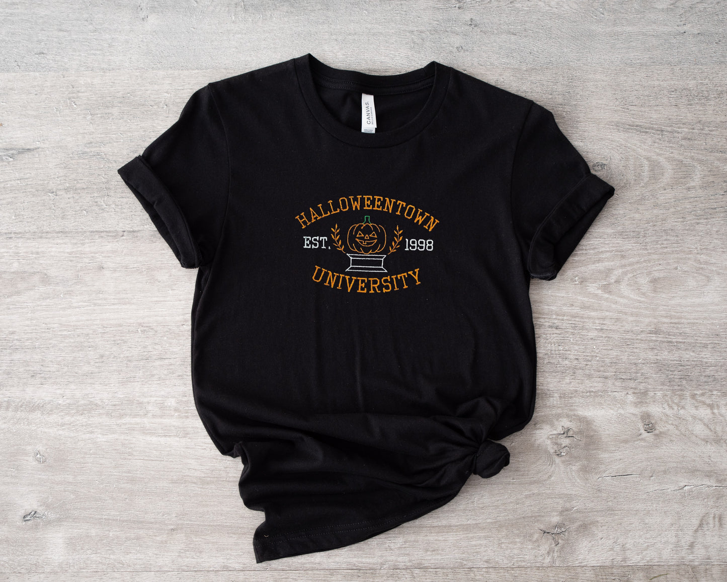 Halloweentown University Black Embroidered Tee