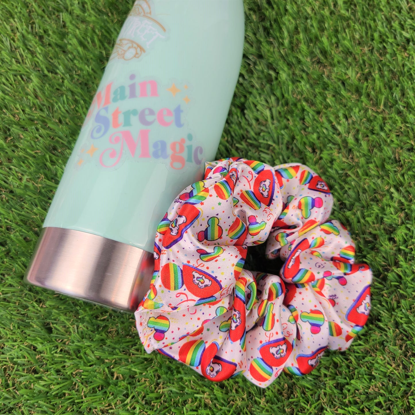 Disney Pride Rainbow Satin Scrunchie