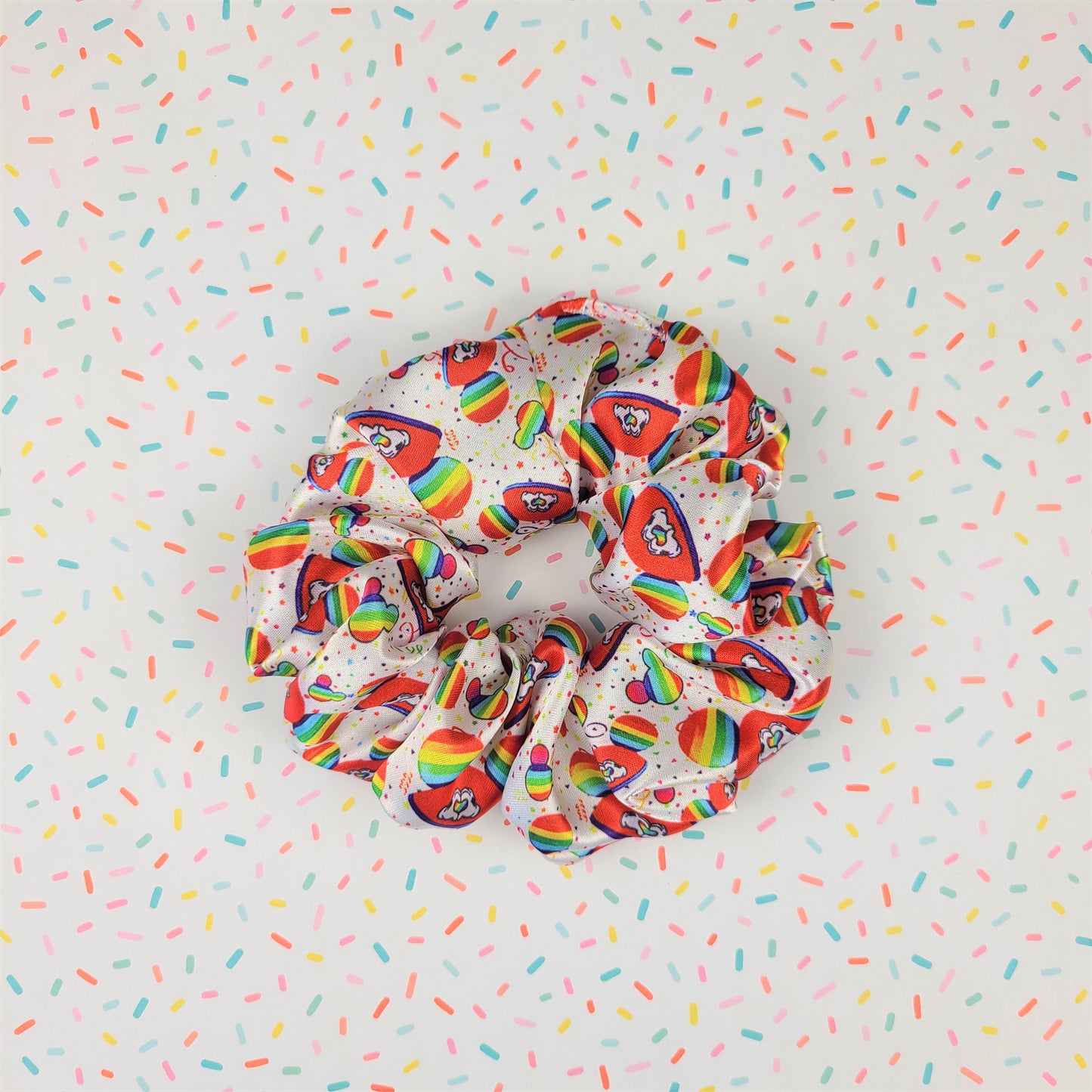 Disney Pride Rainbow Satin Scrunchie