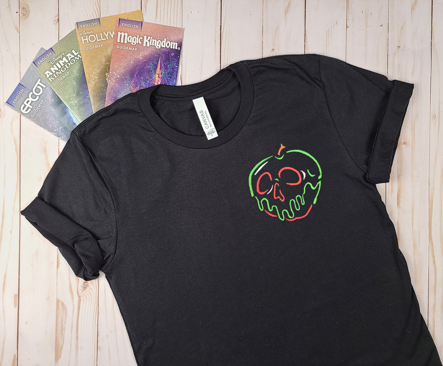 Poison Apple Black Embroidered Tee