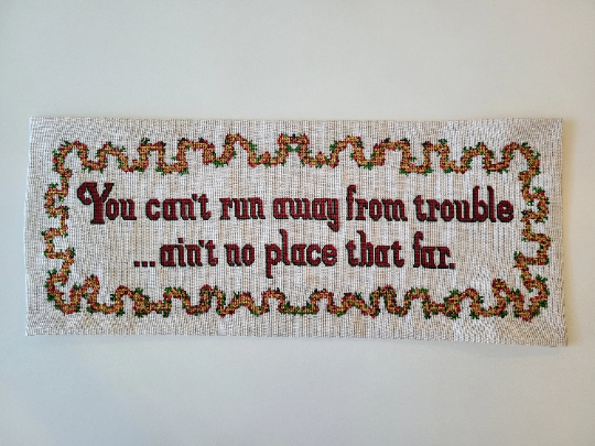 You Can't Run From Trouble Cross-Stitch Pattern | Instant PDF Download