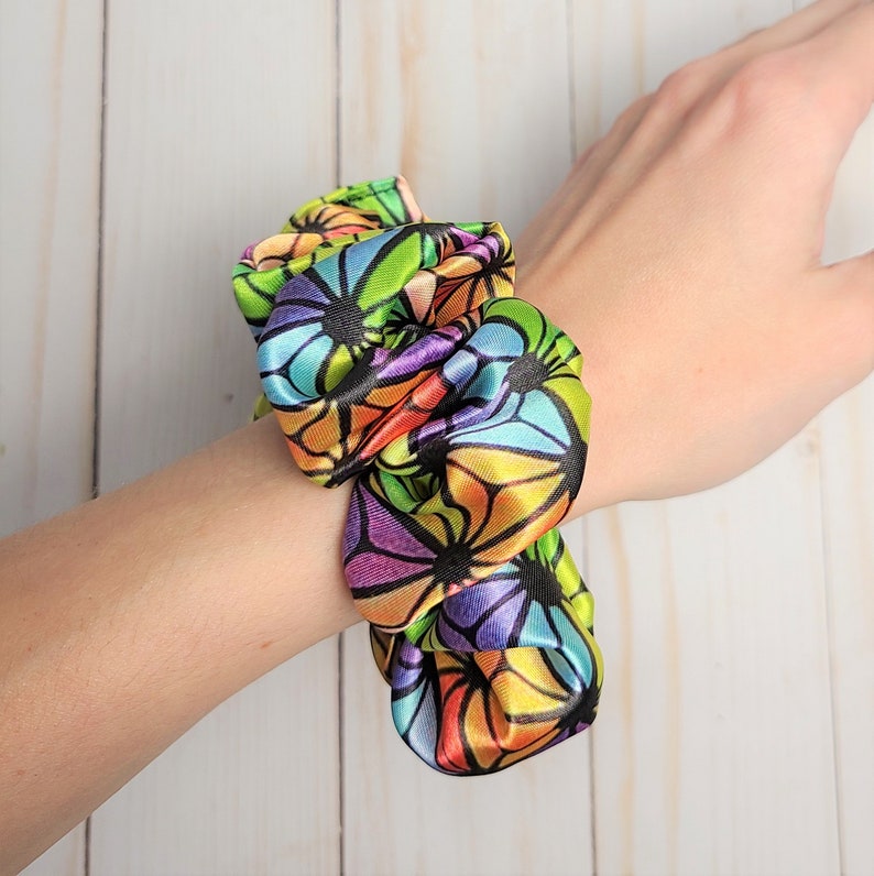 Rainbow Spaceship Earth Scrunchie