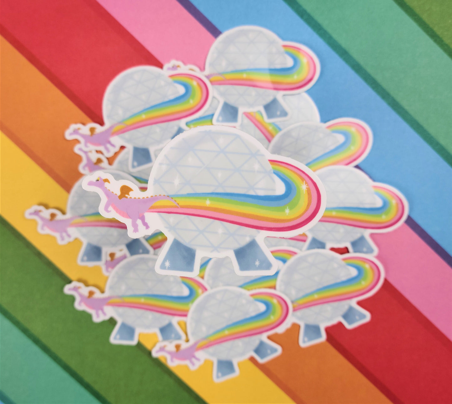 Figment and Spaceship Earth Vinyl Sticker