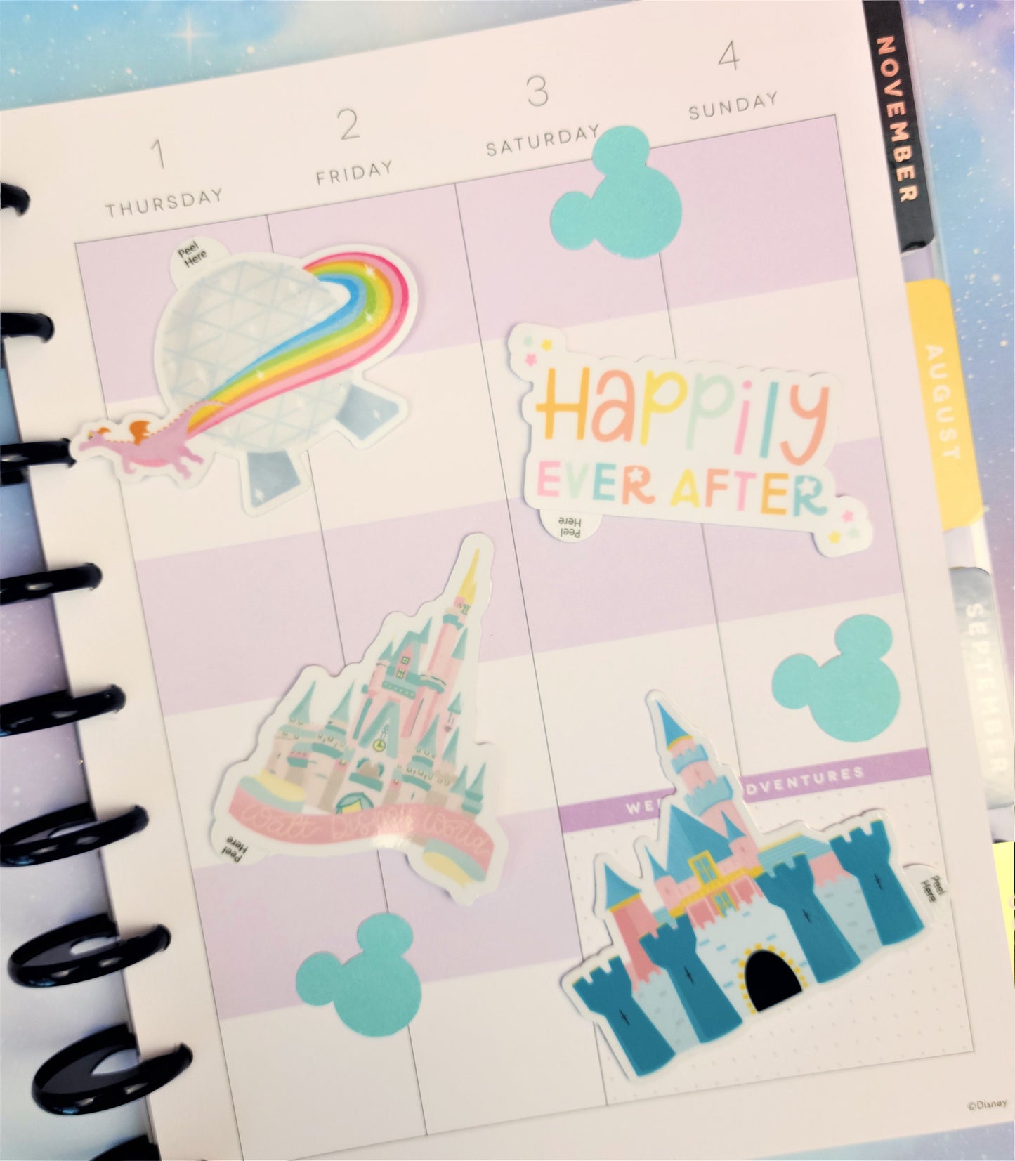 Figment and Spaceship Earth Vinyl Sticker