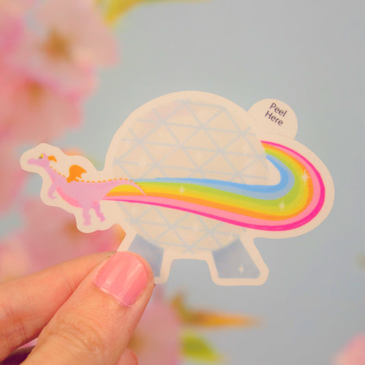 Figment and Spaceship Earth Vinyl Sticker