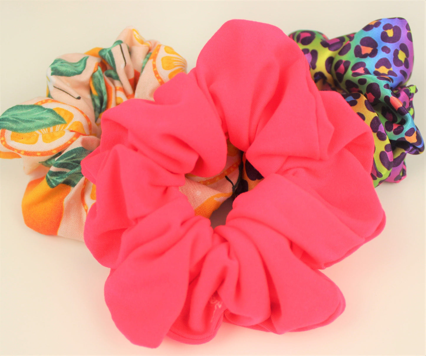 Neon Pink Hair Scrunchie