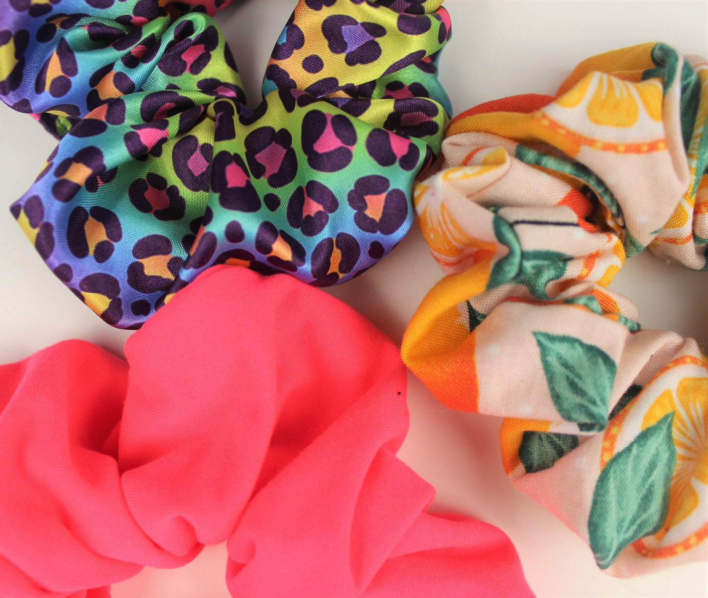 Neon Pink Hair Scrunchie