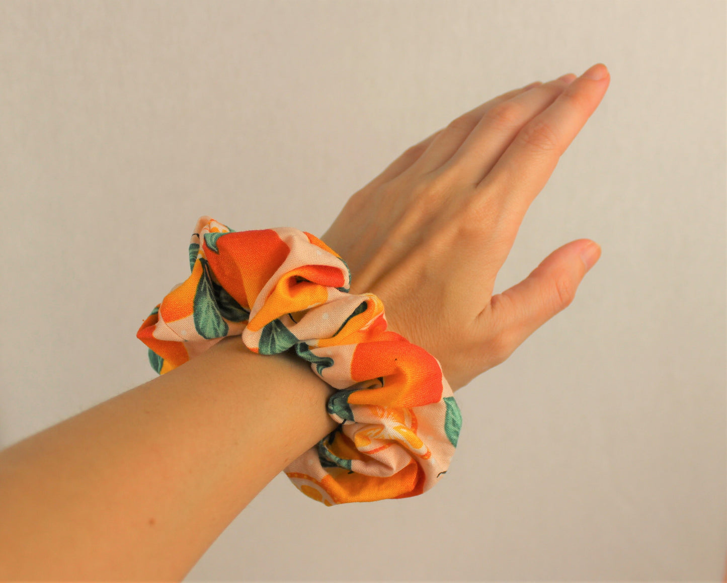 Orange Slice Cotton Scrunchie