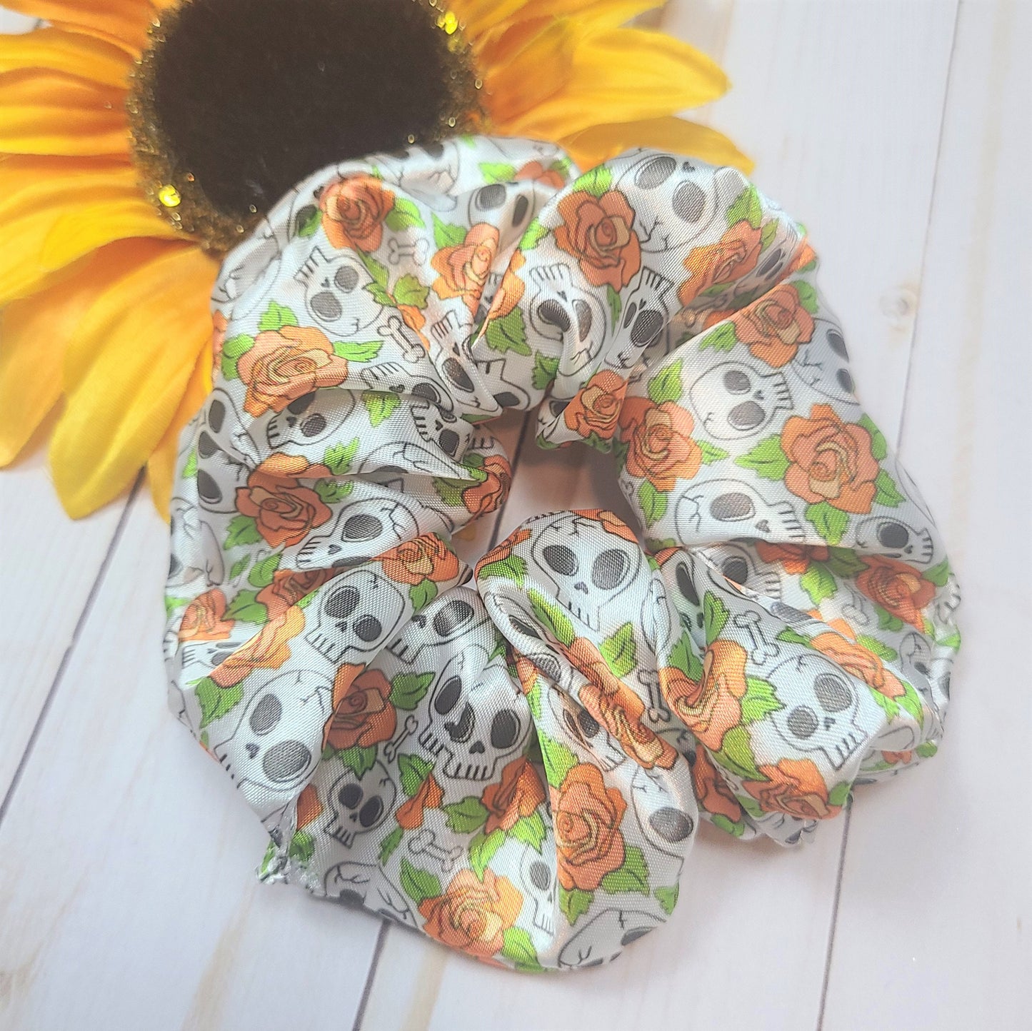 Skulls Satin Scrunchie