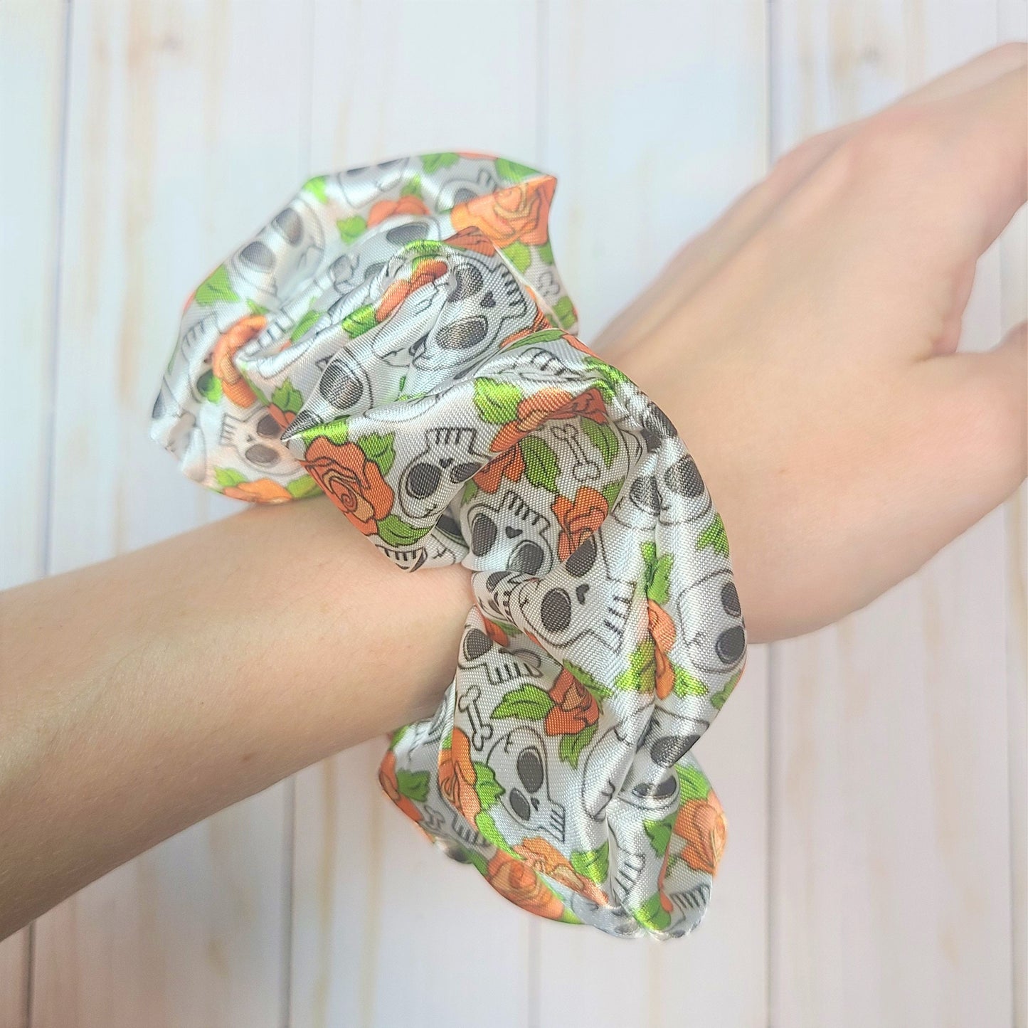 Skulls Satin Scrunchie
