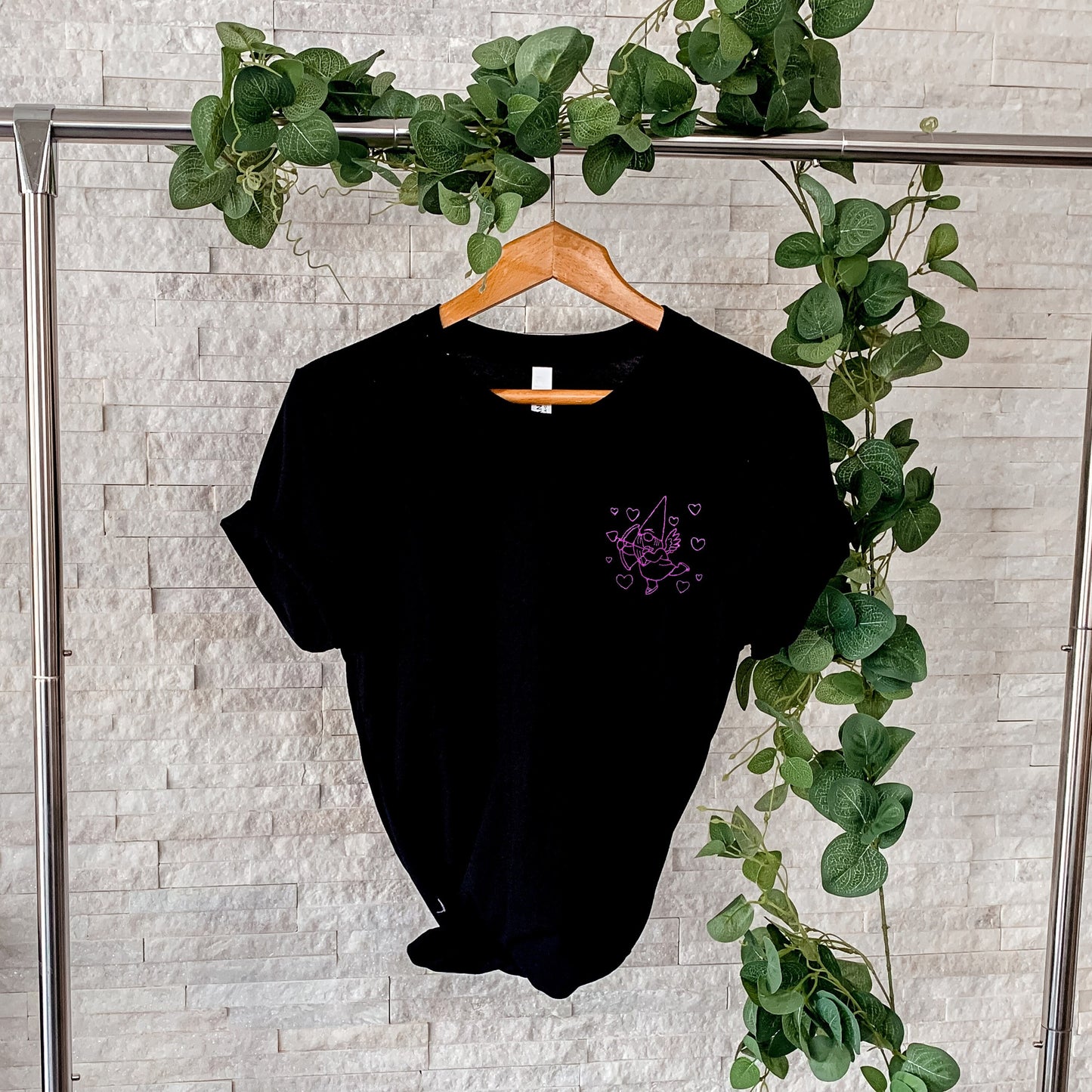 Cupid Gnome Embroidered Unisex Tee