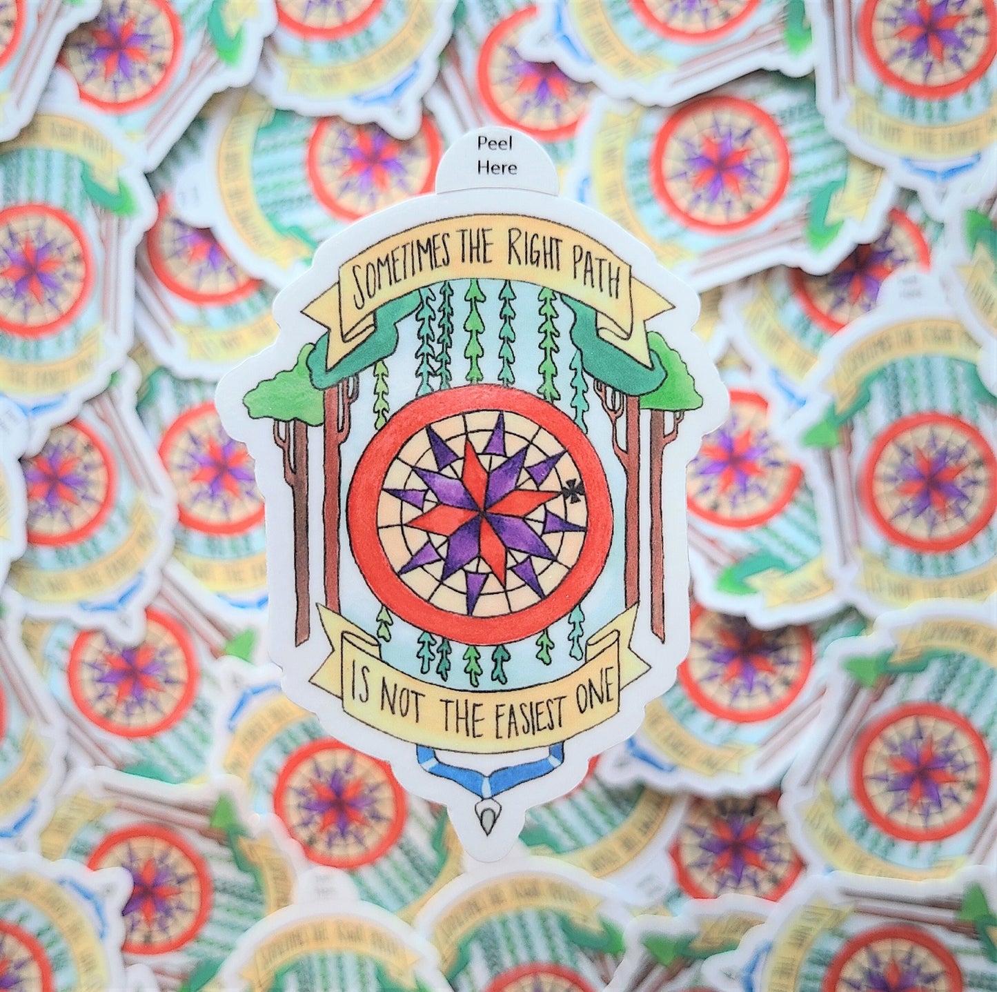 Sometimes the Right Path Isn't the Easiest One Vinyl Sticker