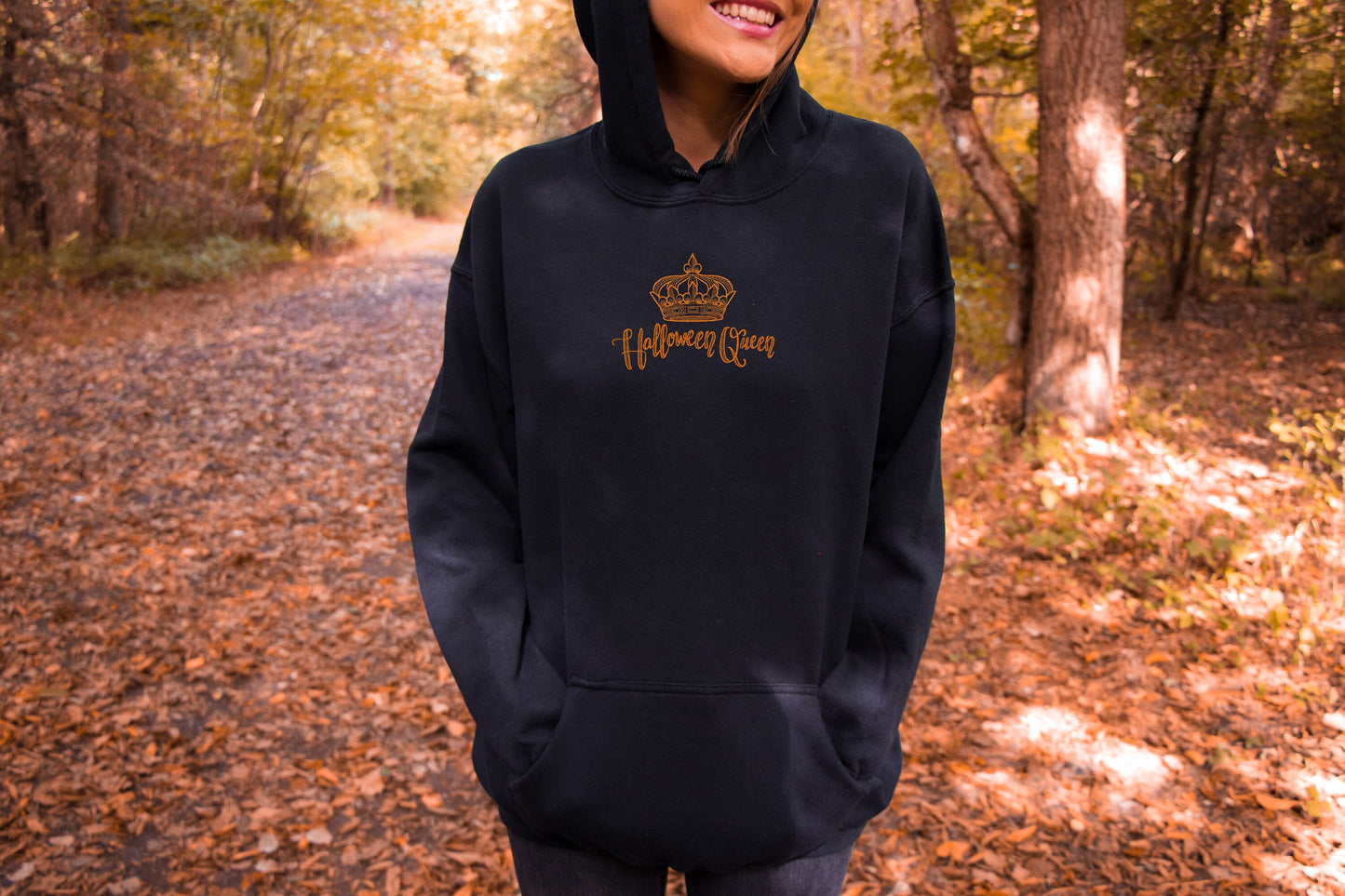 Embroidered Halloween Queen Unisex Hoodie Sweatshirt