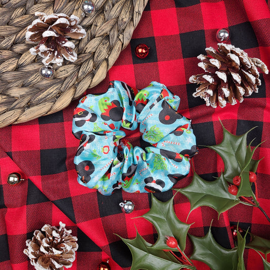 Christmas Mickeys Satin Scrunchie