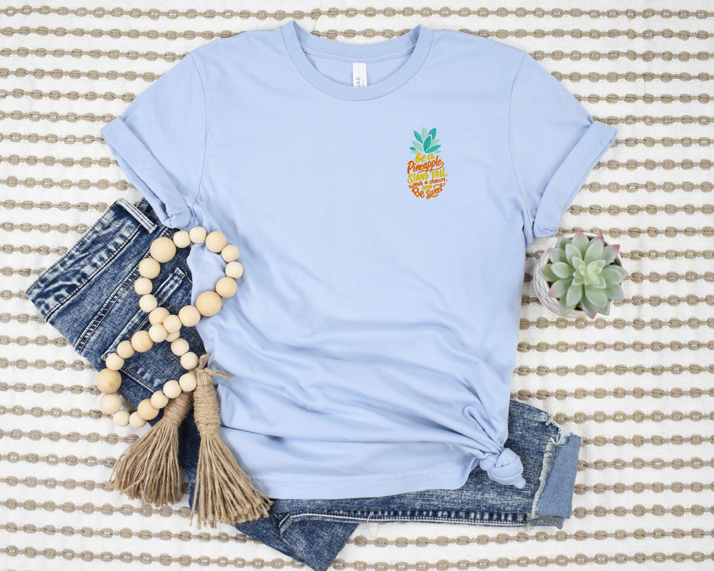 Be A Pineapple Embroidered Unisex Tee