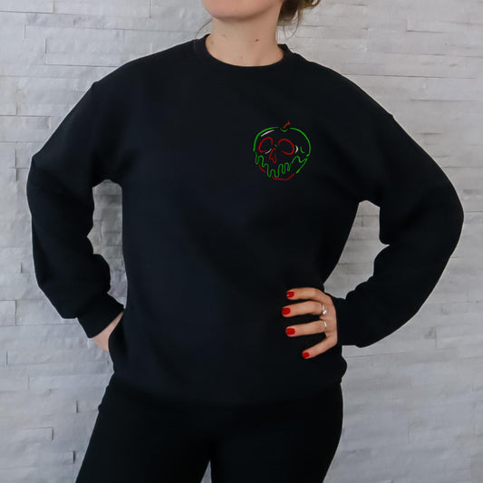 Poison Apple Embroidered Unisex Crewneck Sweatshirt