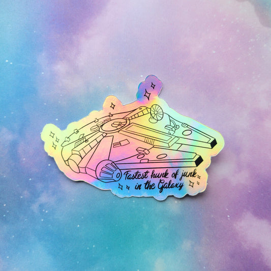 Holo Millennium Falcon Vinyl Sticker