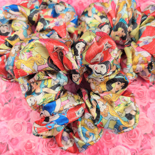 Princess Allover Satin Scrunchie