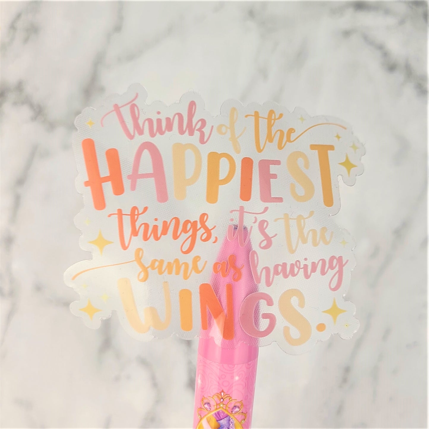 Happiest Things Clear Vinyl Sticker