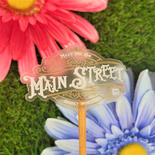 Meet Me on Main Street Clear Vinyl Sticker