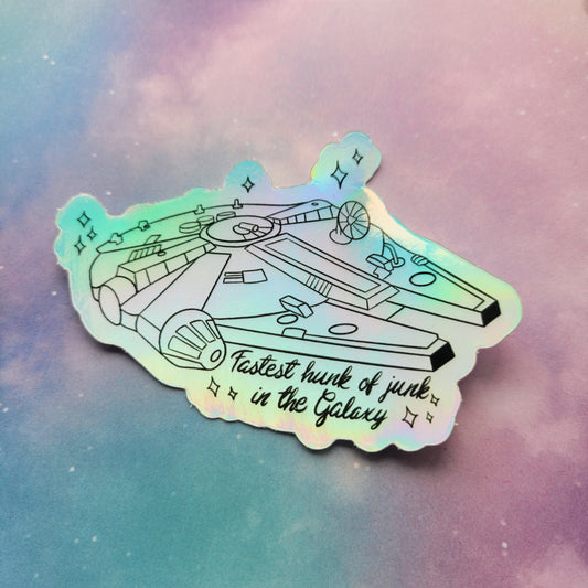 Holo Millennium Falcon Vinyl Sticker