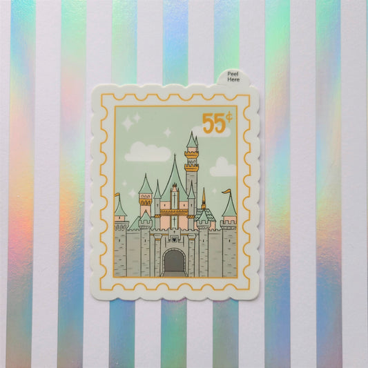 Disneyland Castle Stamp Vinyl Sticker
