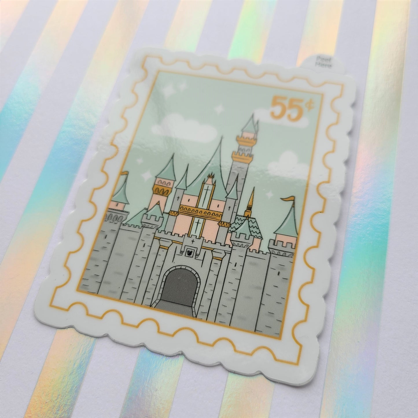 Disneyland Castle Stamp Vinyl Sticker