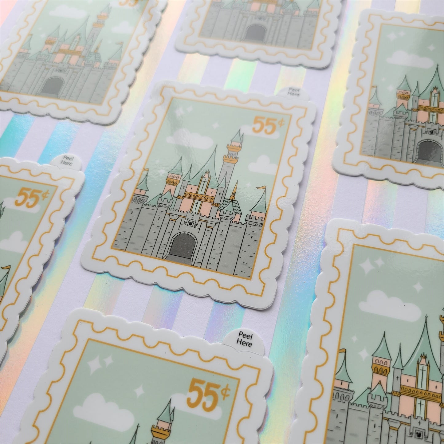 Disneyland Castle Stamp Vinyl Sticker