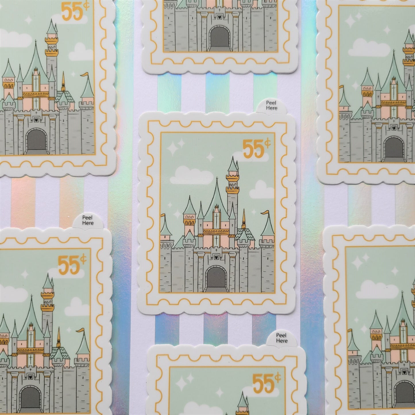 Disneyland Castle Stamp Vinyl Sticker