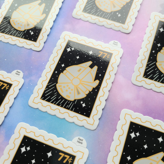 Millennium Falcon Stamp Vinyl Sticker